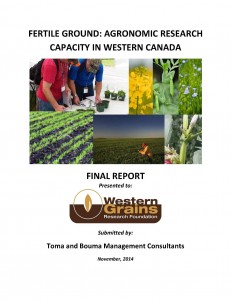 FERTILE GROUND AGRONOMIC RESEARCH CAPACITY IN WESTERN CANADA